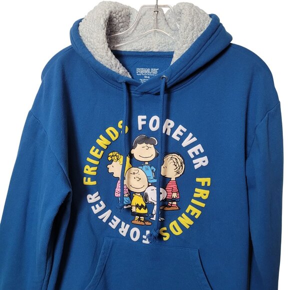 Peanuts Forever Friends Blue Hoodie S - Picture 2 of 11